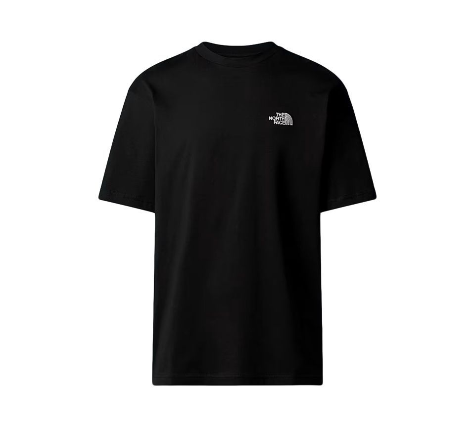 TNF Simple Dome Tee Mens Black White Short Sleeve T-Shirt UK S-XL