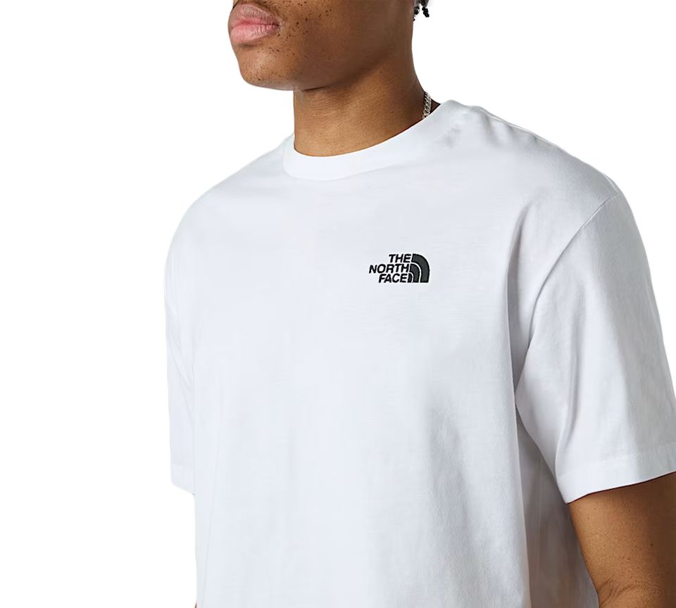 TNF Simple Dome Tee Mens Black White Short Sleeve T-Shirt UK S-XL