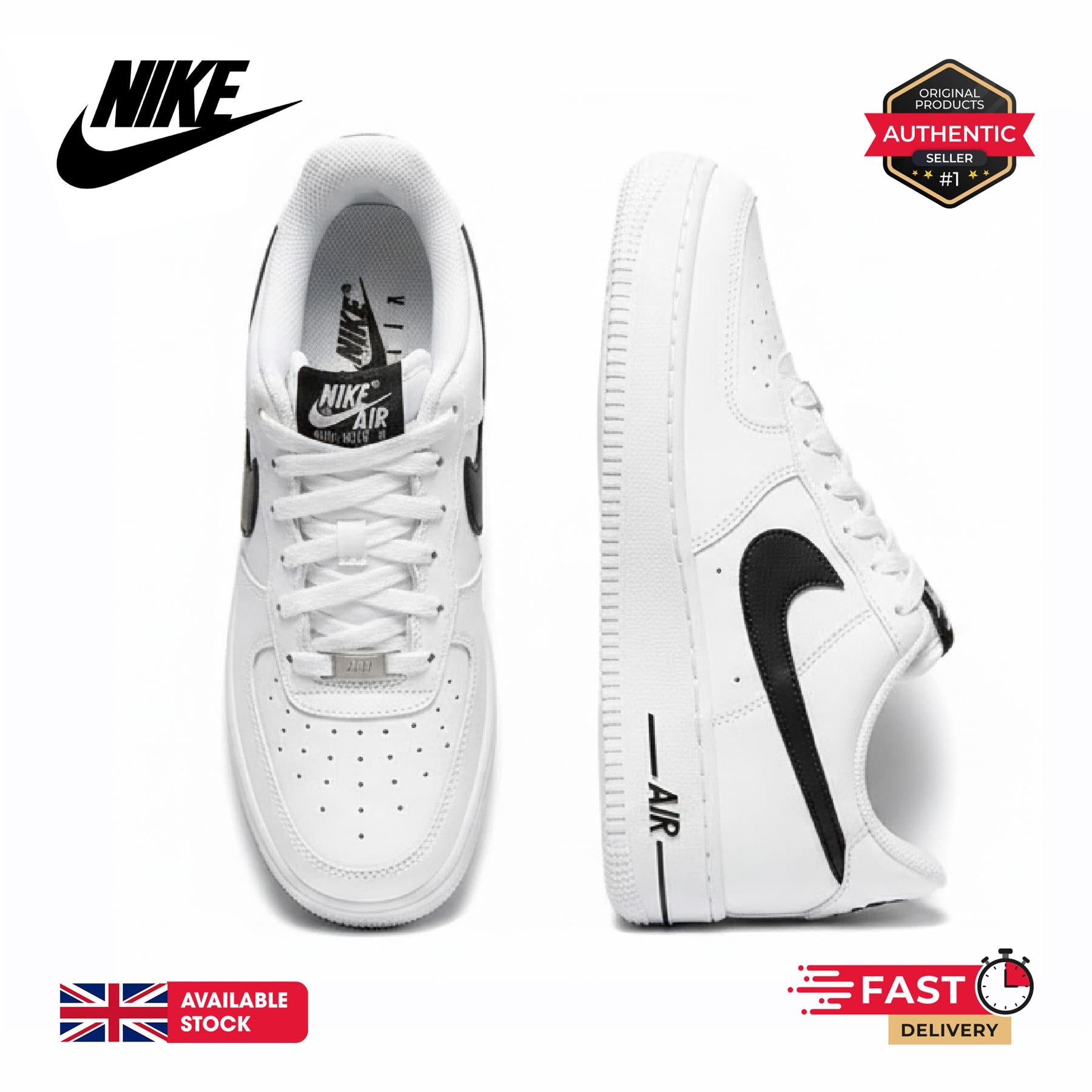 Nike Air Force 1 AN20 GS Kids Trainers White UK 4-6