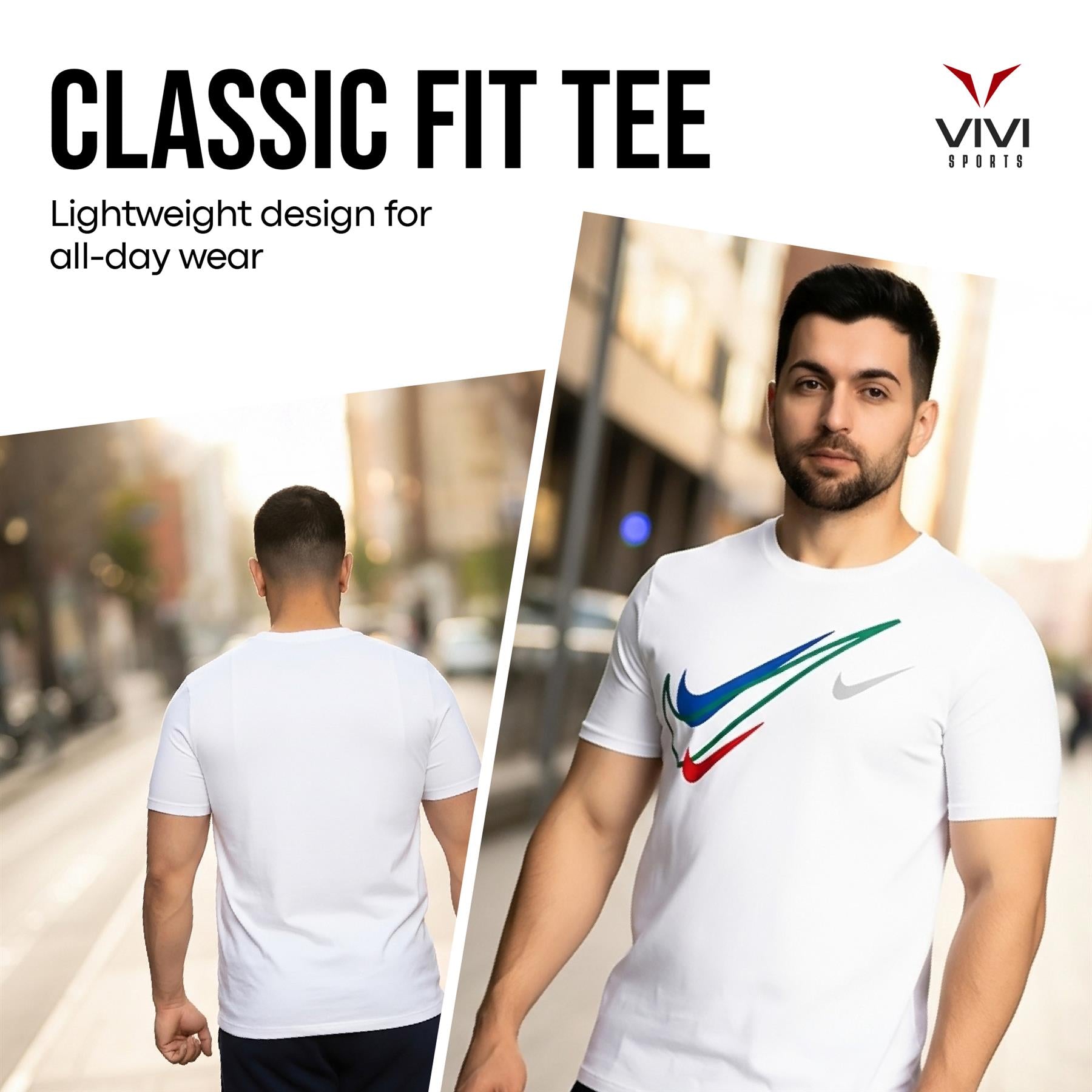 Nike Sportswear Short Sleeve Swoosh Logo T-Shirt Mens White Black Grey Navy Casual UK S-2XL