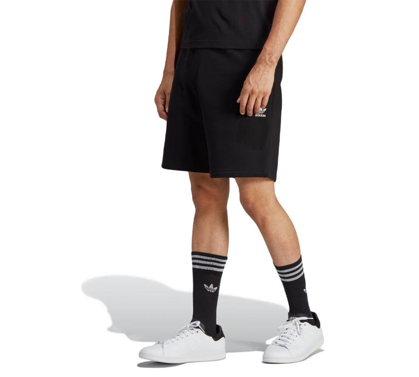 Adidas Trefoil Essentials Shorts Mens Black Cotton Sports Shorts - XS-2XL