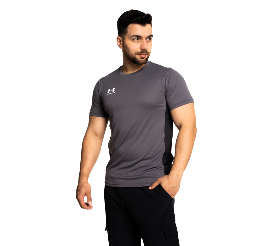 Under Armour Challenger Training T-Shirt Mens Midnight Navy and Starlight Gym Tee UK S-2XL