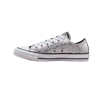 Converse Womens Authentic Glam Chuck Taylor All Star Shoes Silver/White UK 3-8