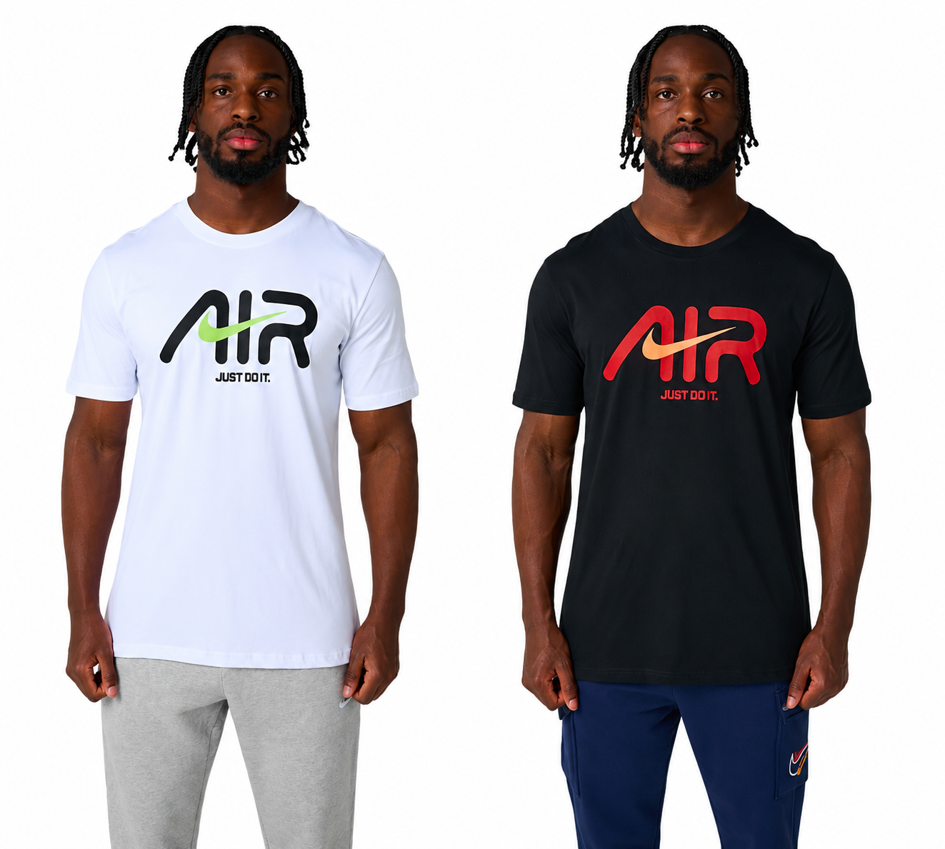 Nike Air Swoosh T Shirt Mens Casual Black and White Crew Neck Short Sleeve Tee UK S-2XL