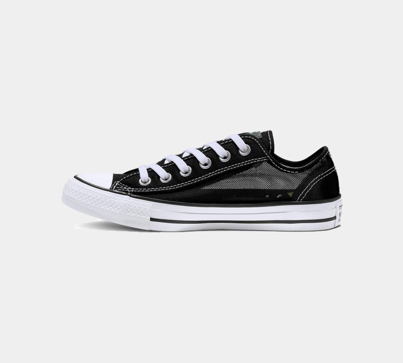 Converse Chuck Taylor All Star OX Black/White Low Top Womens Trainers Shoes UK 3-8 - V
