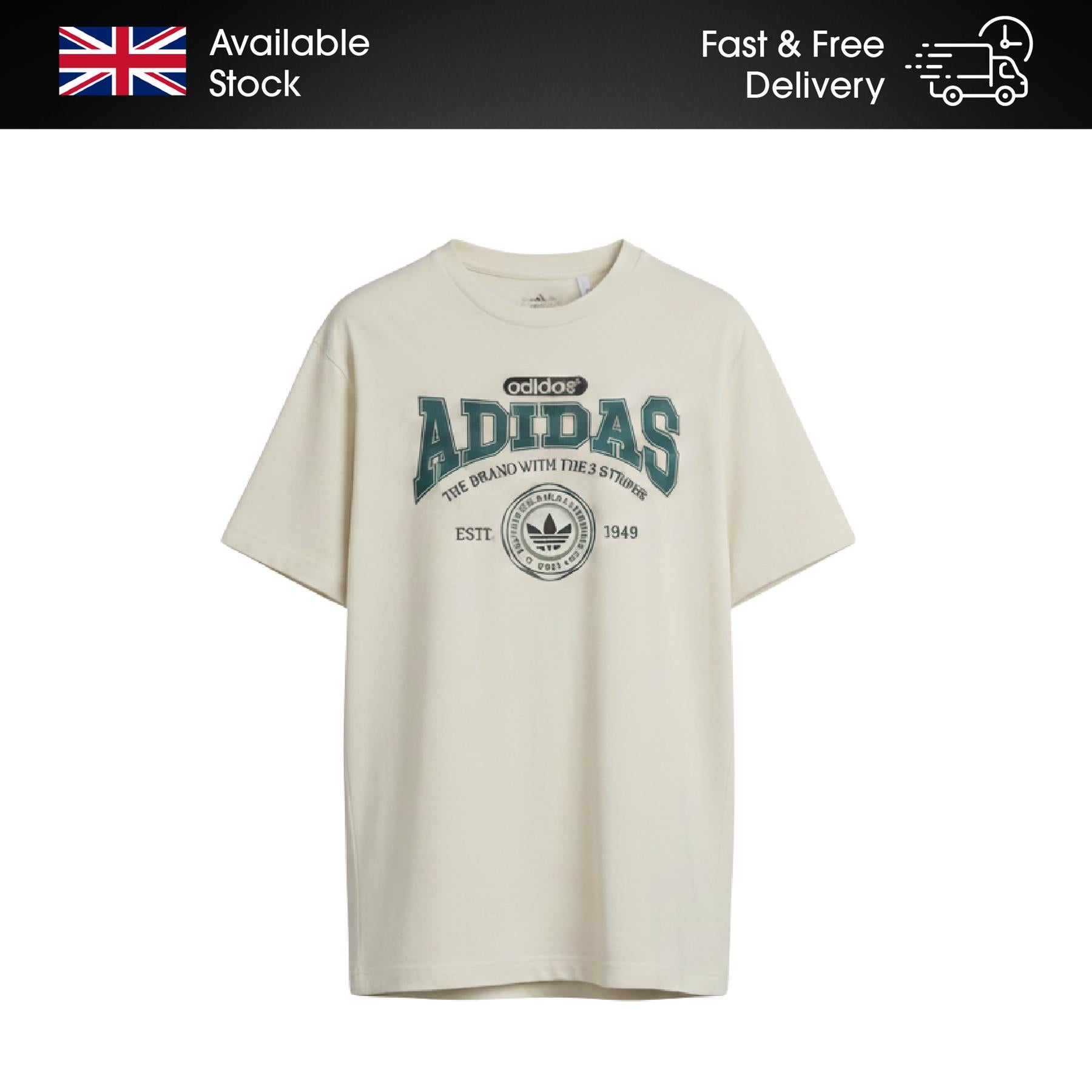 Adidas Originals T-Shirt Mens White Trefoil Logo Short Sleeve Crew Neck Tee UK S-3XL