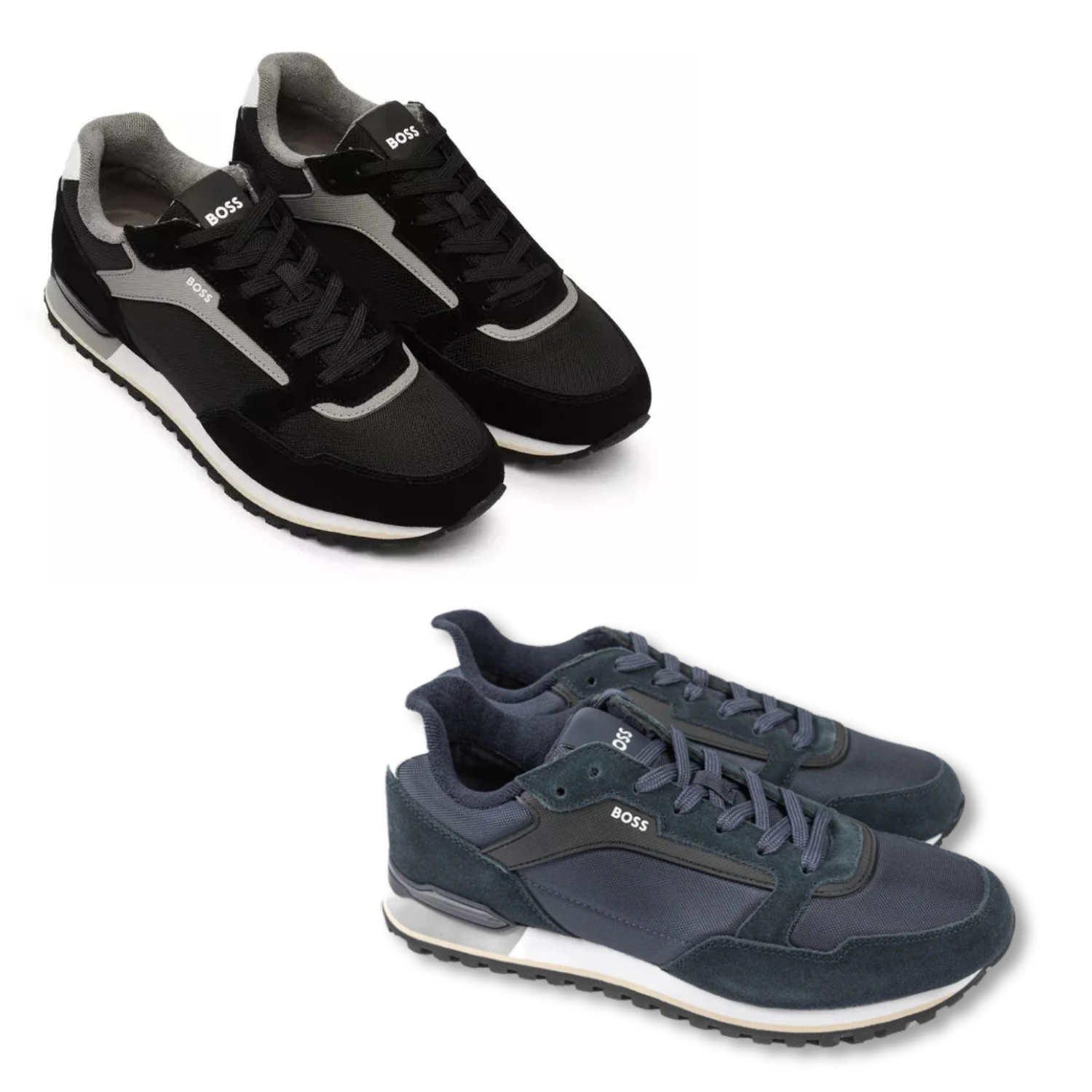 Hugo Boss Parkour L Runn Sdnyt Mens Trainers Shoes Dark Blue & Charcoal UK 7-12