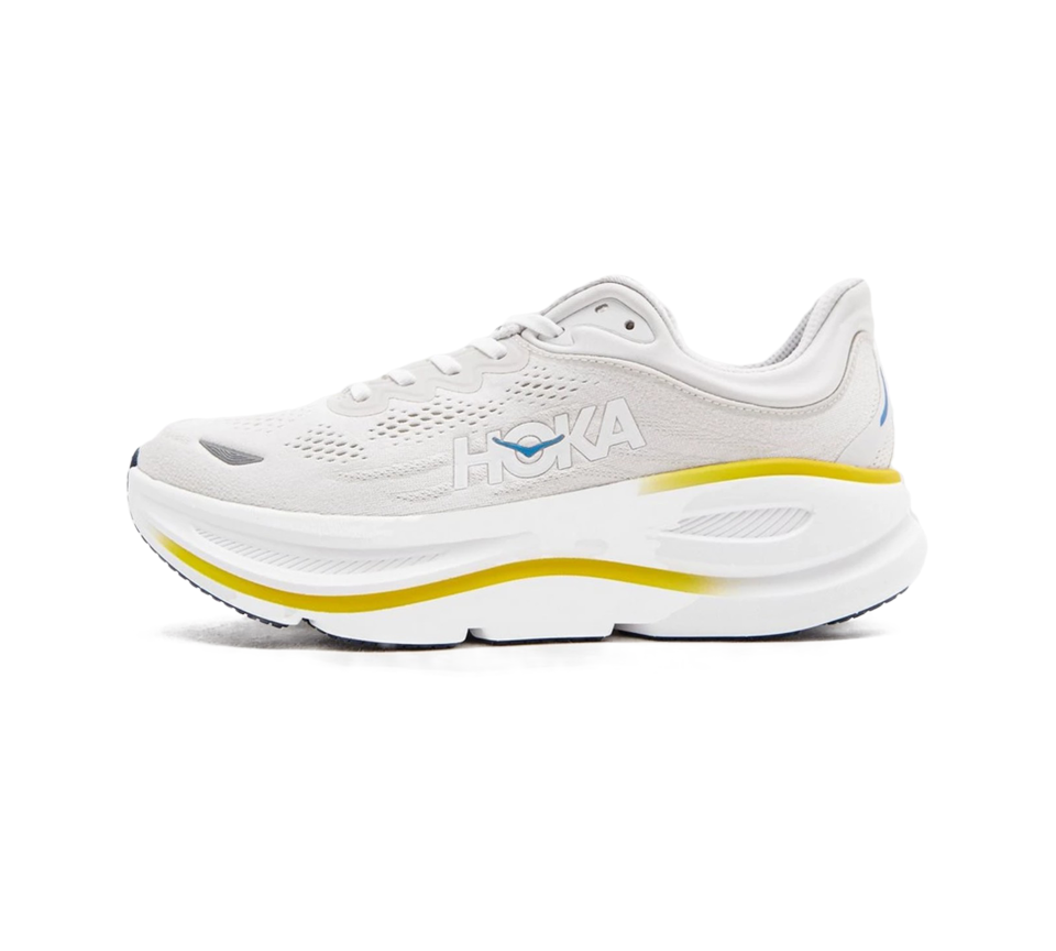 Hoka Bondi 9 Trainers Mens Cushioned Running Shoes Black White UK 7-12