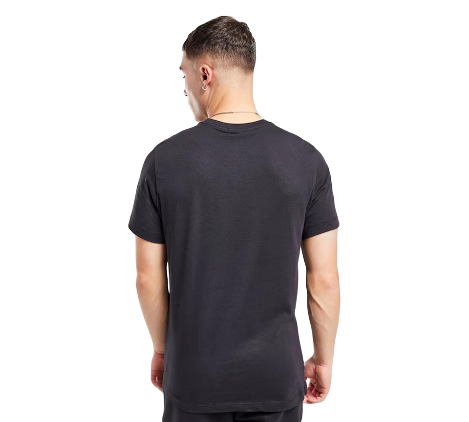 Nike Court SwooshMoto Logo Tee Mens Black and Grey Short Sleeve Crew Neck T-Shirt UK S-2XL