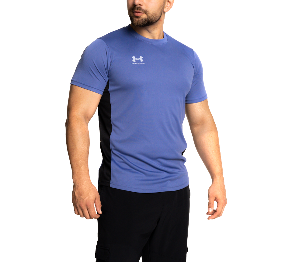 Under Armour Challenger Training T-Shirt Mens Midnight Navy and Starlight Gym Tee UK S-2XL