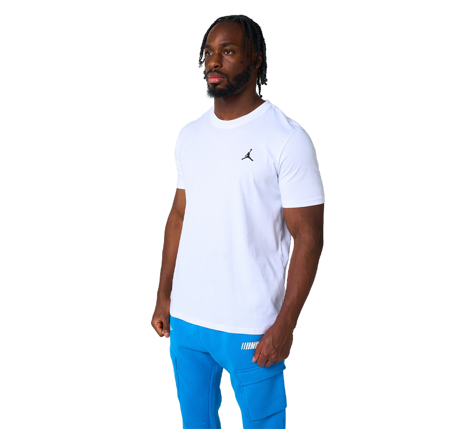 Jordan Jumpman Short Sleeve T-Shirt Mens White Grey Crew Neck Tee UK S-2XL