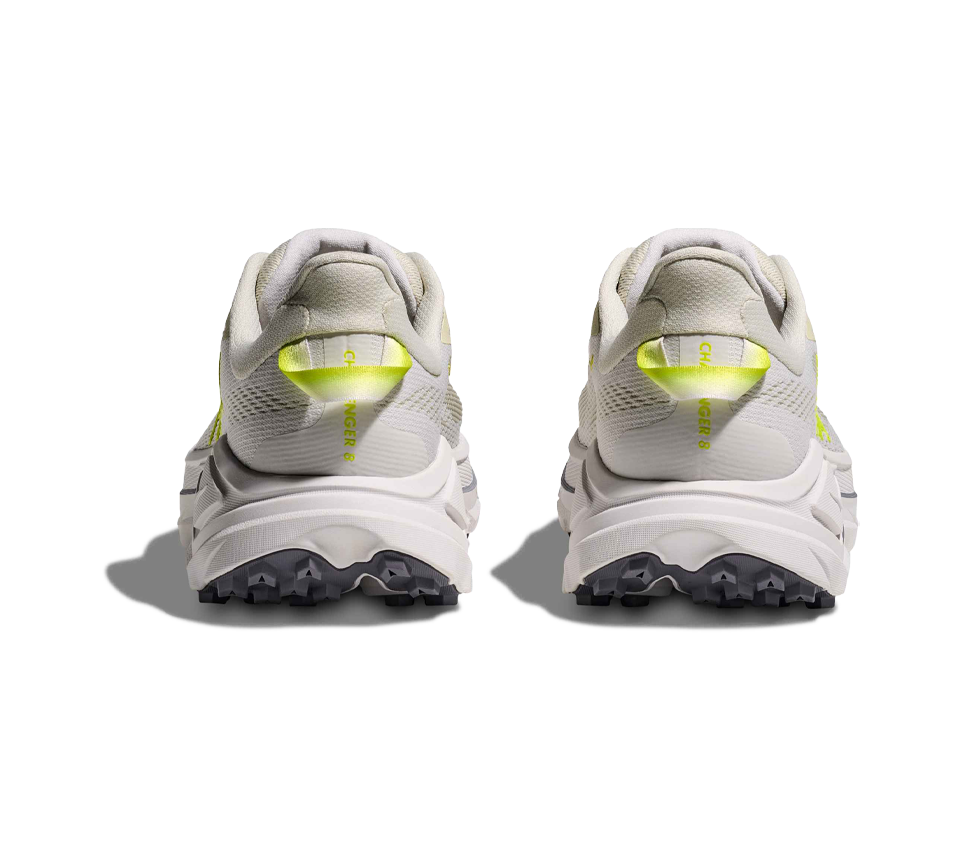 Hoka Mens Challenger 8 Trainers White/Neon Shoes UK 7-11