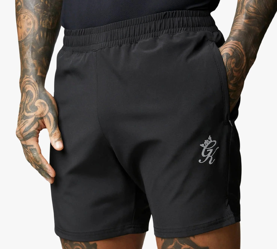 Gym King Energy 6" Shorts Black Mens Lightweight Training Gym Shorts S-XL