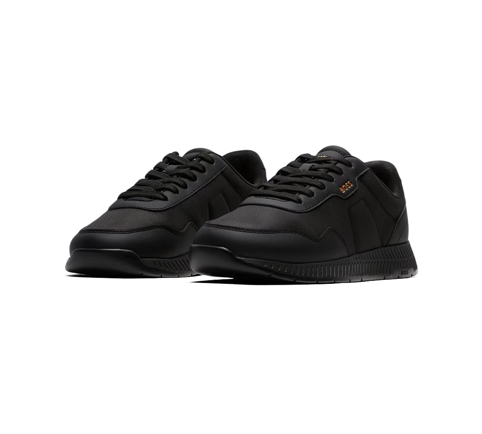 Hugo Boss Titanium Mens Trainers Black Dark Blue Casual Sneakers