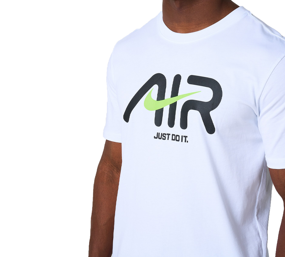 Nike Air Swoosh T Shirt Mens Casual Black and White Crew Neck Short Sleeve Tee UK S-2XL