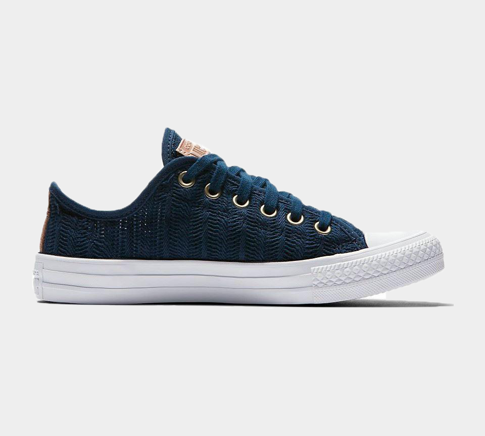 Converse CTAS OX Navy/Tan/White Trainers Shoes UK 4-7