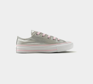 Converse CTAS OX Mouse/Pink Foam/White Junior UK 10-13/1-3