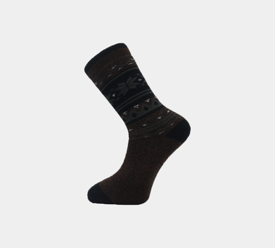 Mens Thermal 1 Pair New Merino Socks Grey Brown Blue Black