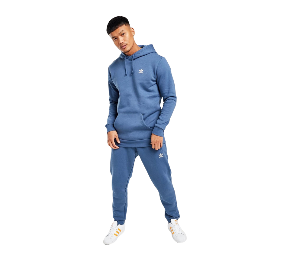 Adidas Originals Trefoil Essential Mens Hoodie Blue - UK XS-L