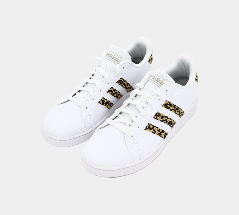 Adidas Grand Court K Trainers Cloud Kids Shoes UK 3-6
