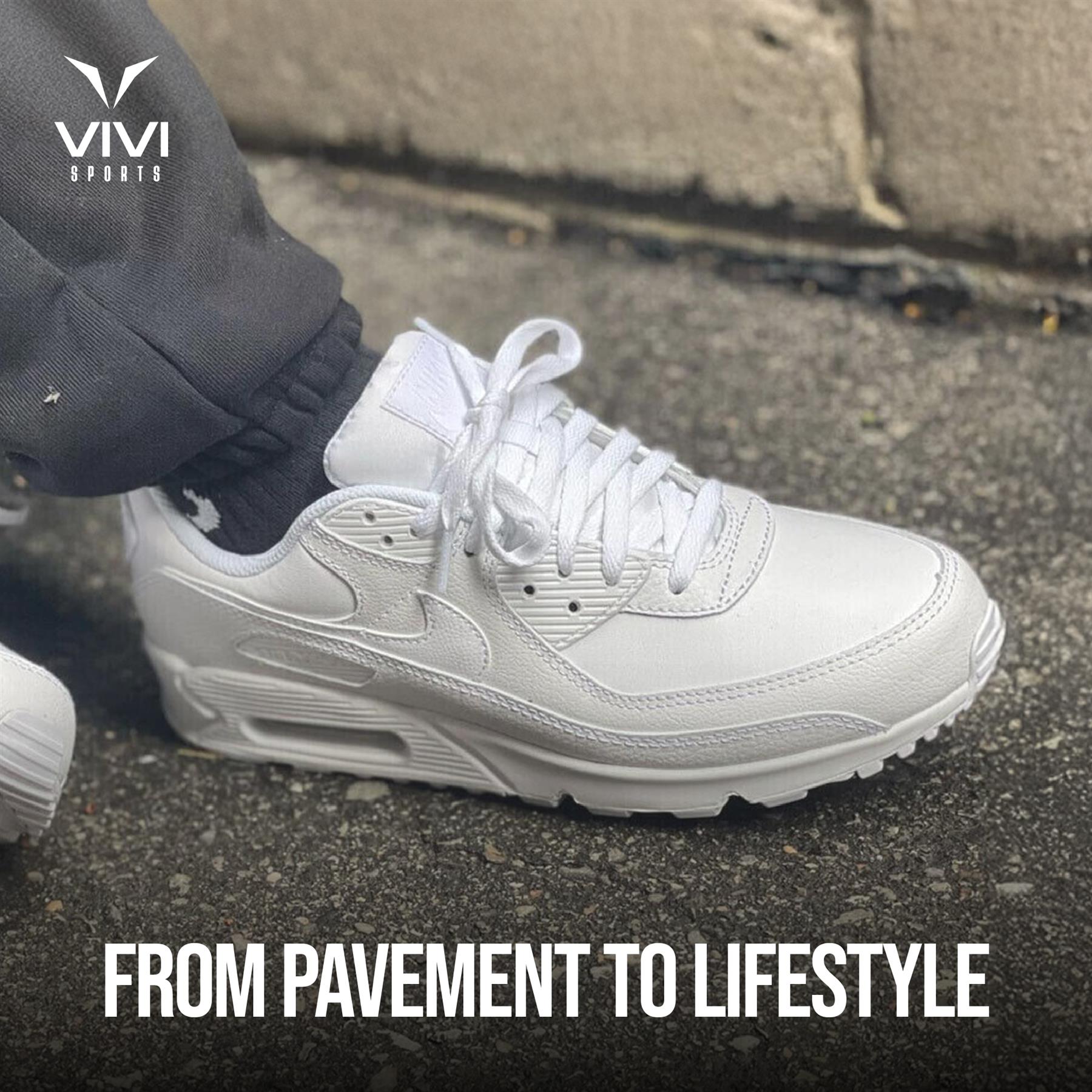 Nike Air Max 90 LTR Trainers White Leather Shoes UK 6-12