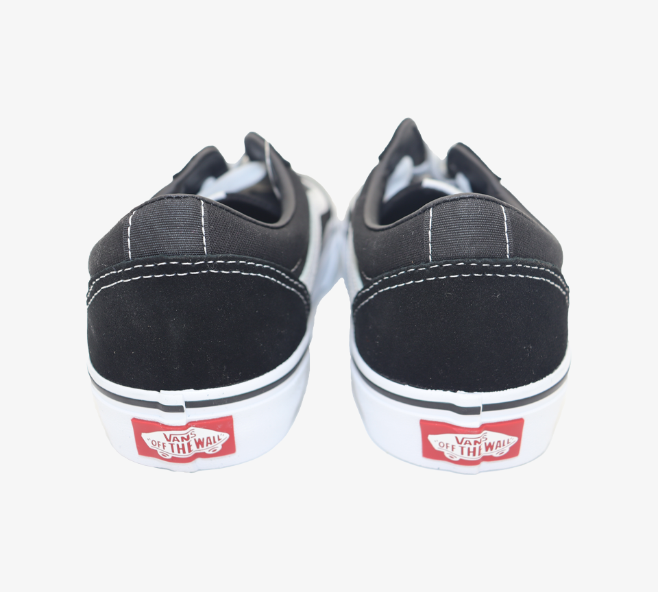 Vans Ward Canvas Kids Girls Shoes Black/White UK 10-13/1-8