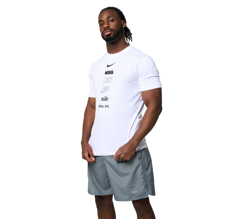 Nike Stack Logo Tee Mens Black and White Short Sleeve Crew Neck T-Shirt UK S-2XL