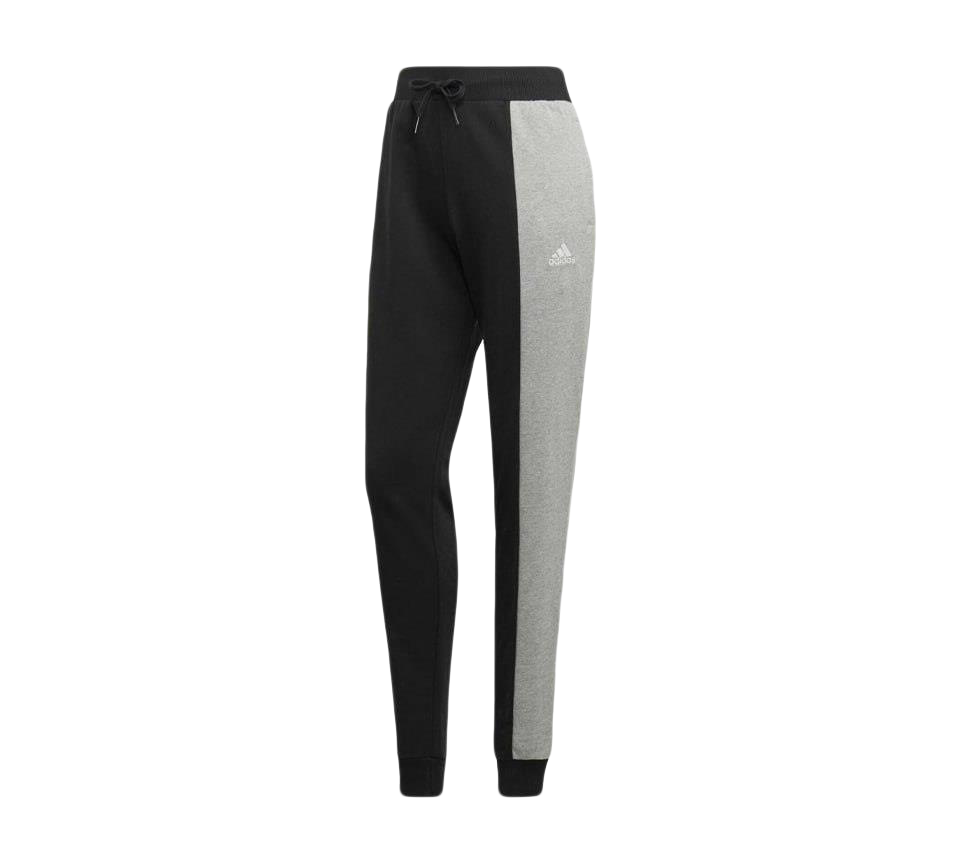 Adidas Essentials Colorblock Womens Joggers Black/Grey Heather/White UK S-XL