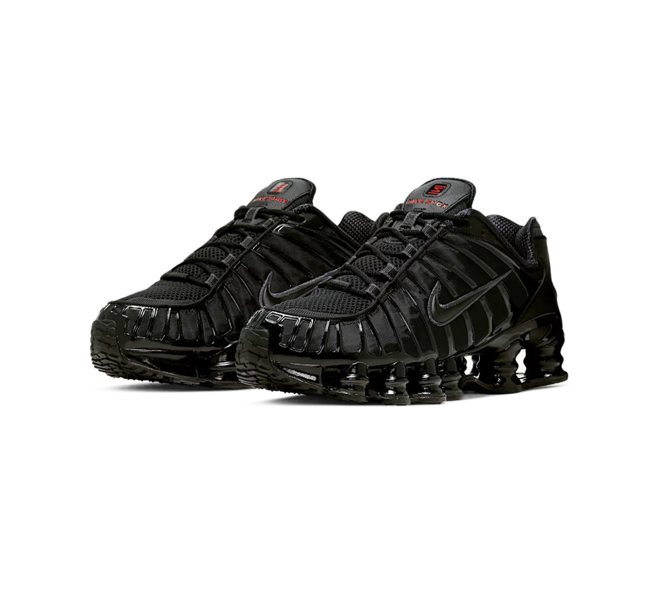 Nike Shox TL Black Hematite White Metallic Silver Trainers Shoes UK 6-12