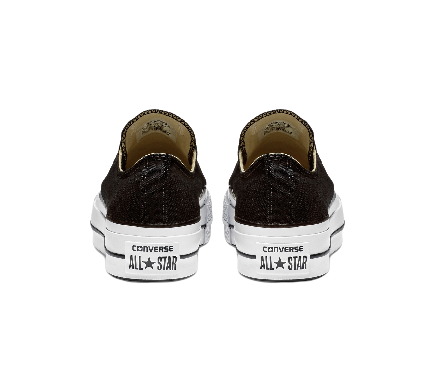 Converse Chuck Taylor All Star Lift Low Canvas Shoes Black UK 3-8