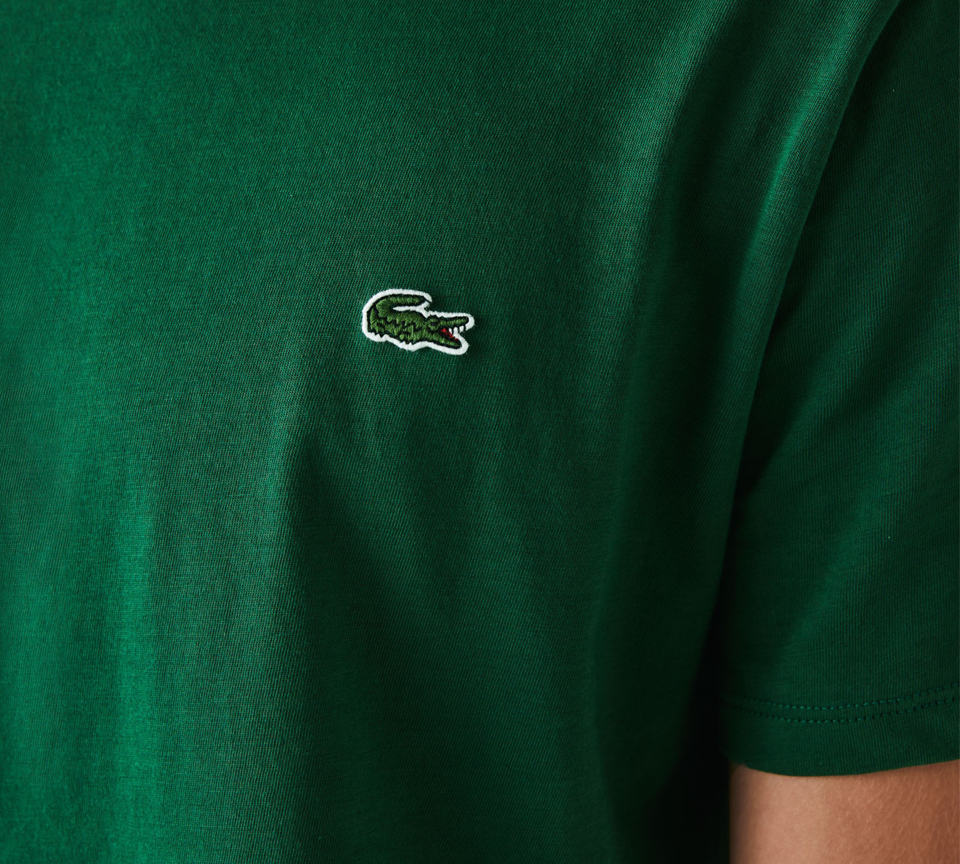 Lacoste Pima Cotton T-Shirt Mens Black White Blue Green Crew Neck Tee UK S-2XL