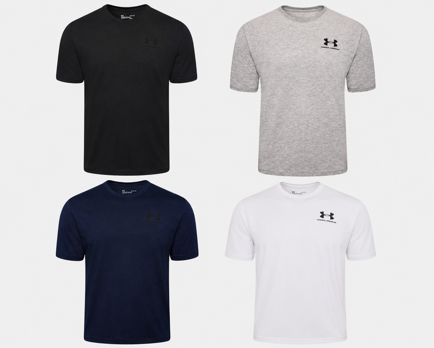Under Armour Sportstyle Left Chest T-Shirt Mens Black Grey Navy White Crew Neck Tee UK S-XL