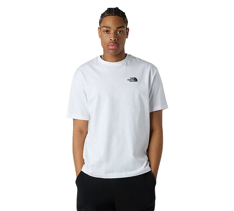 TNF Simple Dome Tee Mens Black White Short Sleeve T-Shirt UK S-XL