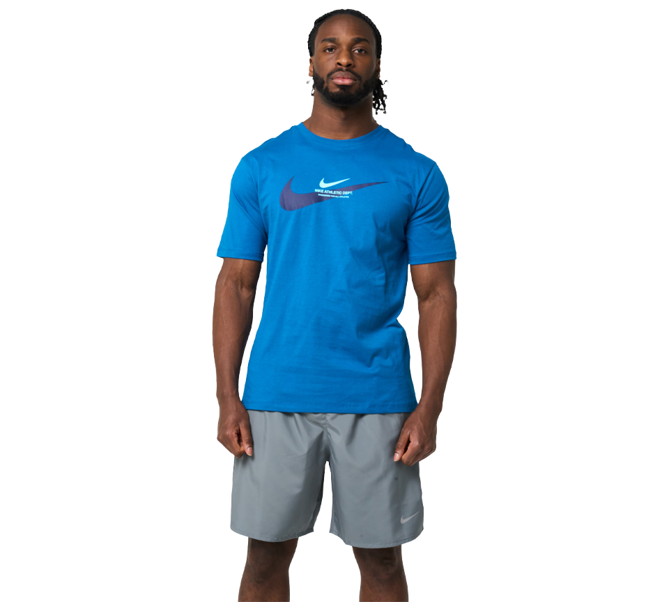 Nike Athletic Dept Tee Mens Black and Blue Short Sleeve Crew Neck T-Shirt UK S-XL