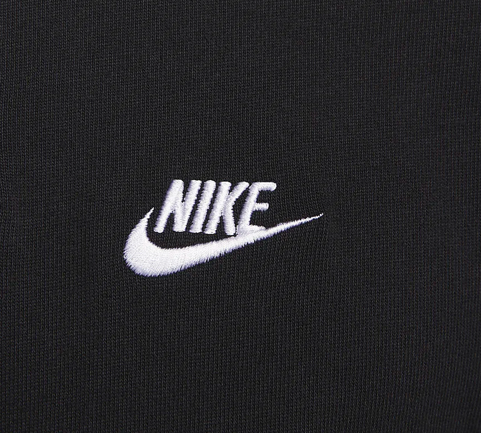 Nike Club Mens Black Polo T-Shirt Futura Logo Relaxed Fit Cotton UK S-2XL
