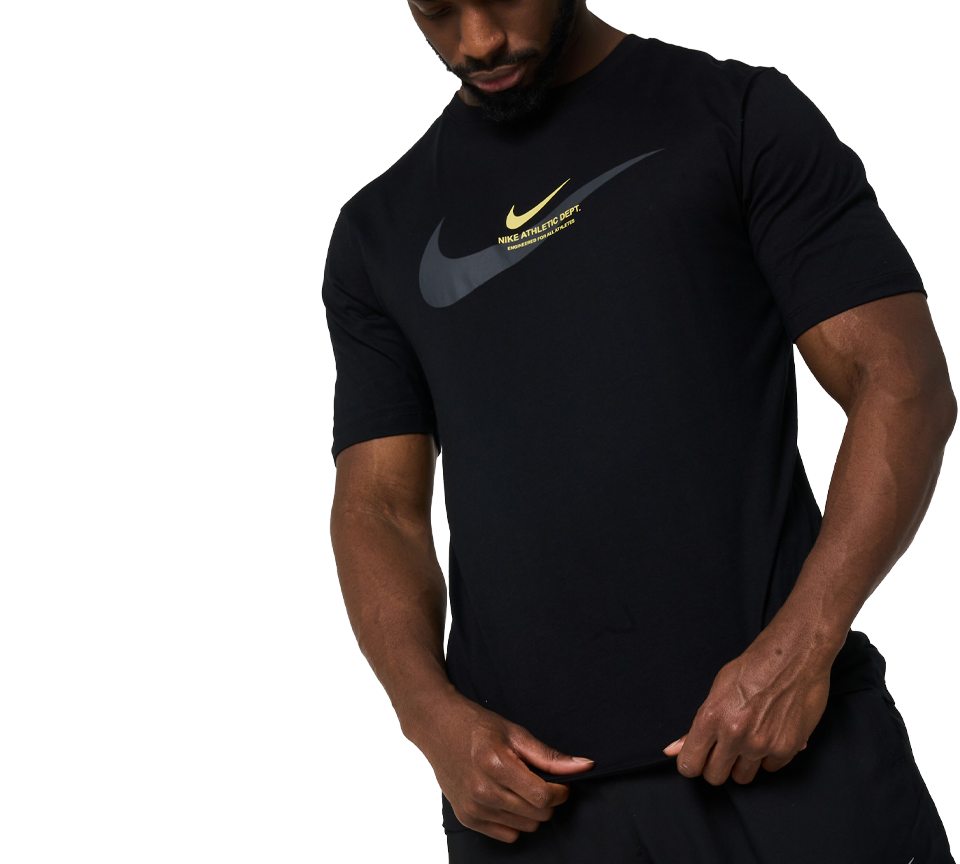 Nike Athletic Dept Tee Mens Black and Blue Short Sleeve Crew Neck T-Shirt UK S-XL