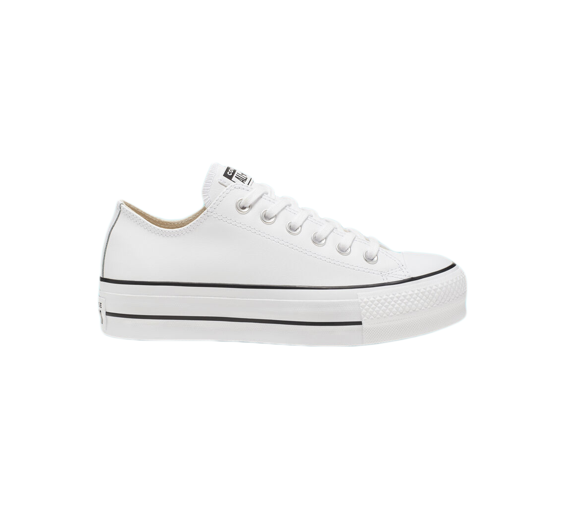 Converse Chuck Taylor All Star Platform Women's Shoes Clean Leather White UK 3-8