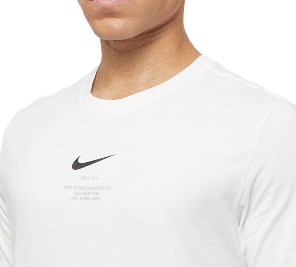 Nike Corporate Address Tee Mens White and Black Short Sleeve Crew Neck T-Shirt UK S-XL