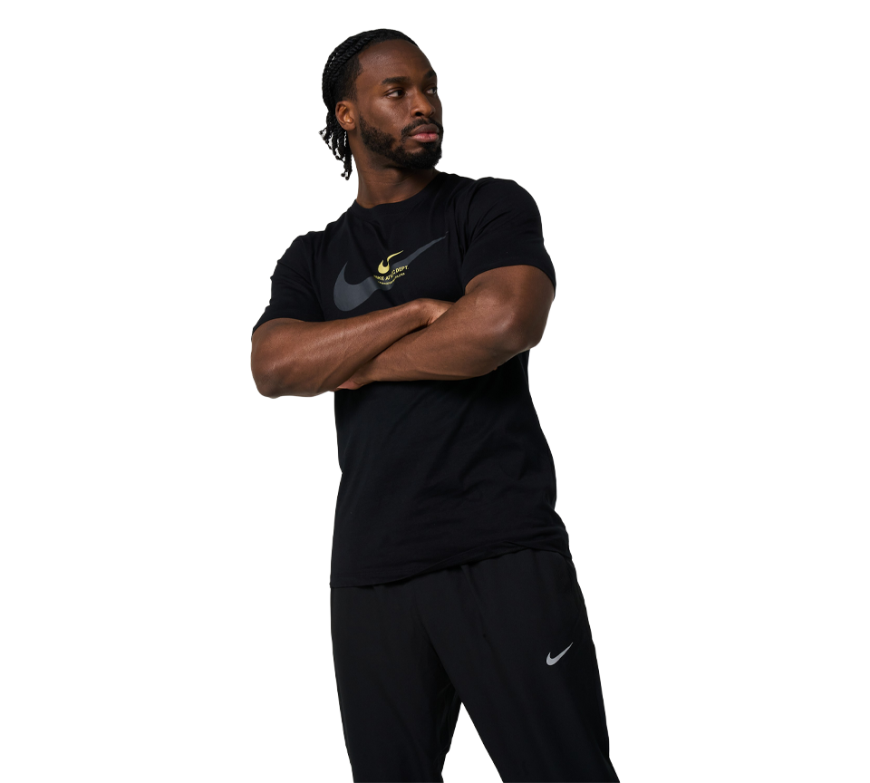 Nike Athletic Dept Tee Mens Black and Blue Short Sleeve Crew Neck T-Shirt UK S-XL