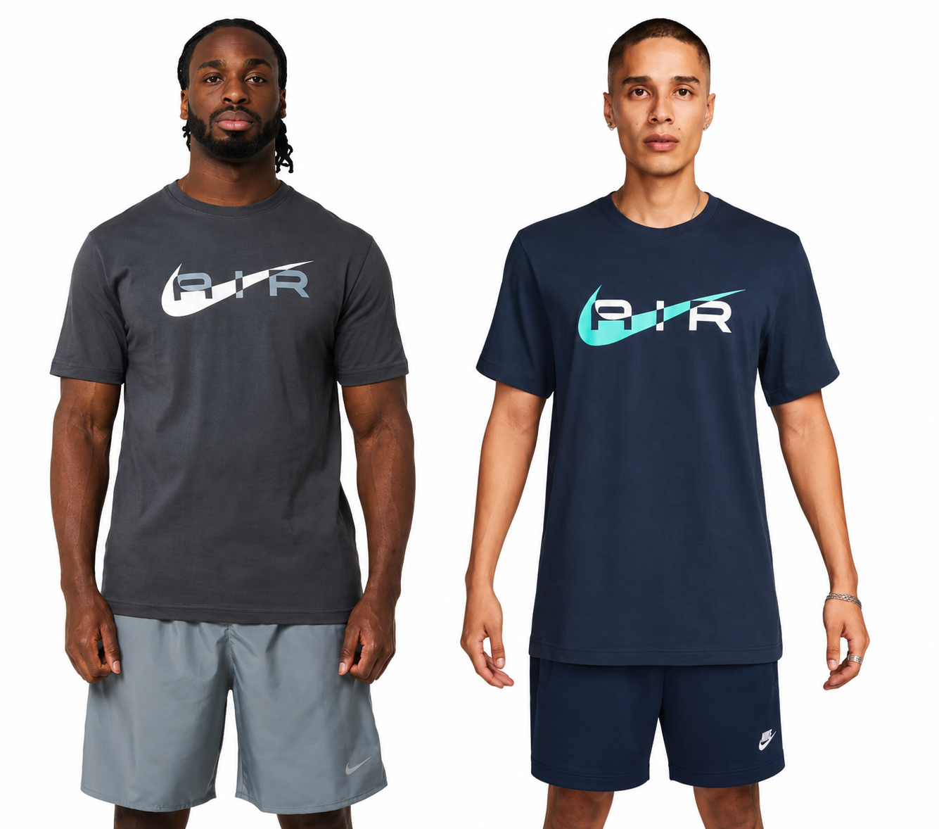Nike Air Graphic Tee Mens Black and Navy Short Sleeve Crew Neck T-Shirt UK S-2XL