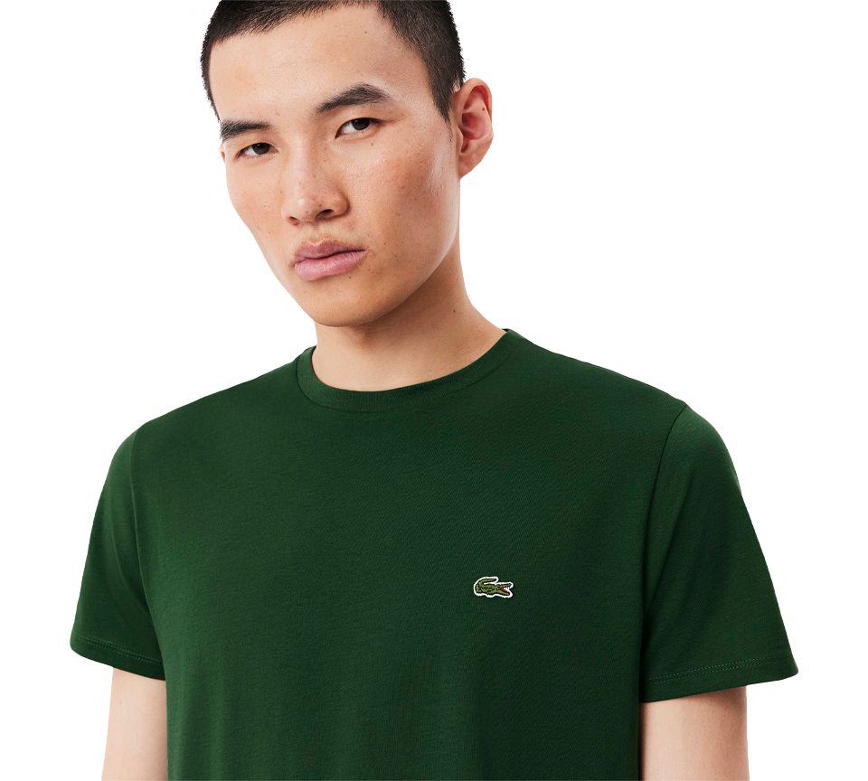 Lacoste Pima Cotton T-Shirt Mens Black White Blue Green Crew Neck Tee UK S-2XL