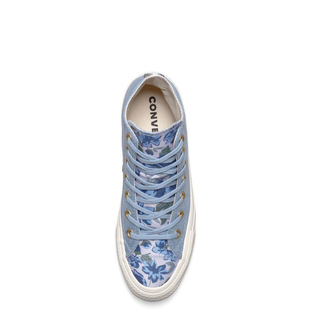 Converse CTAS Washed Denim/Provence Purple Women Shoes UK 3-8