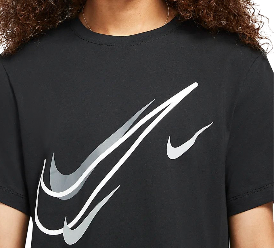 Nike Sportswear Short Sleeve Swoosh Logo T-Shirt Mens White Black Grey Navy Casual UK S-2XL