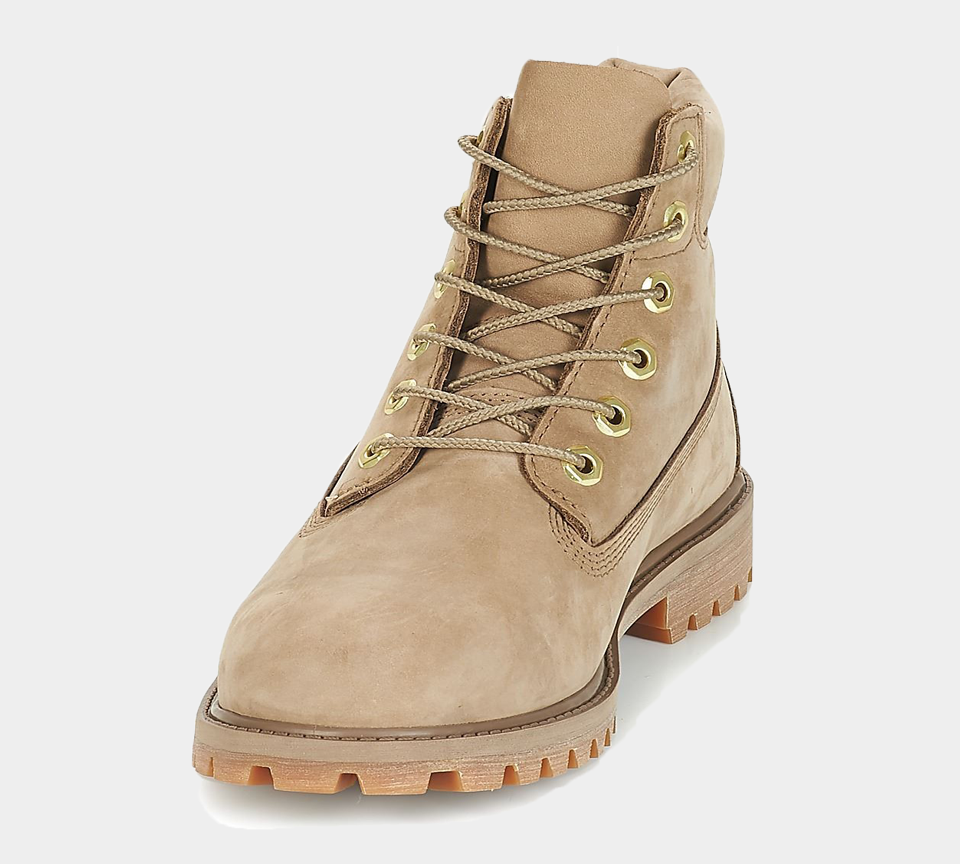 Timberland 6" Premium Juniors Waterproof Boots Dark Beige - UK 3-6