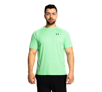 UNDER ARMOUR Men's TECH TEXTURED T SHIRT Vapor Green/Black UK S-2XL