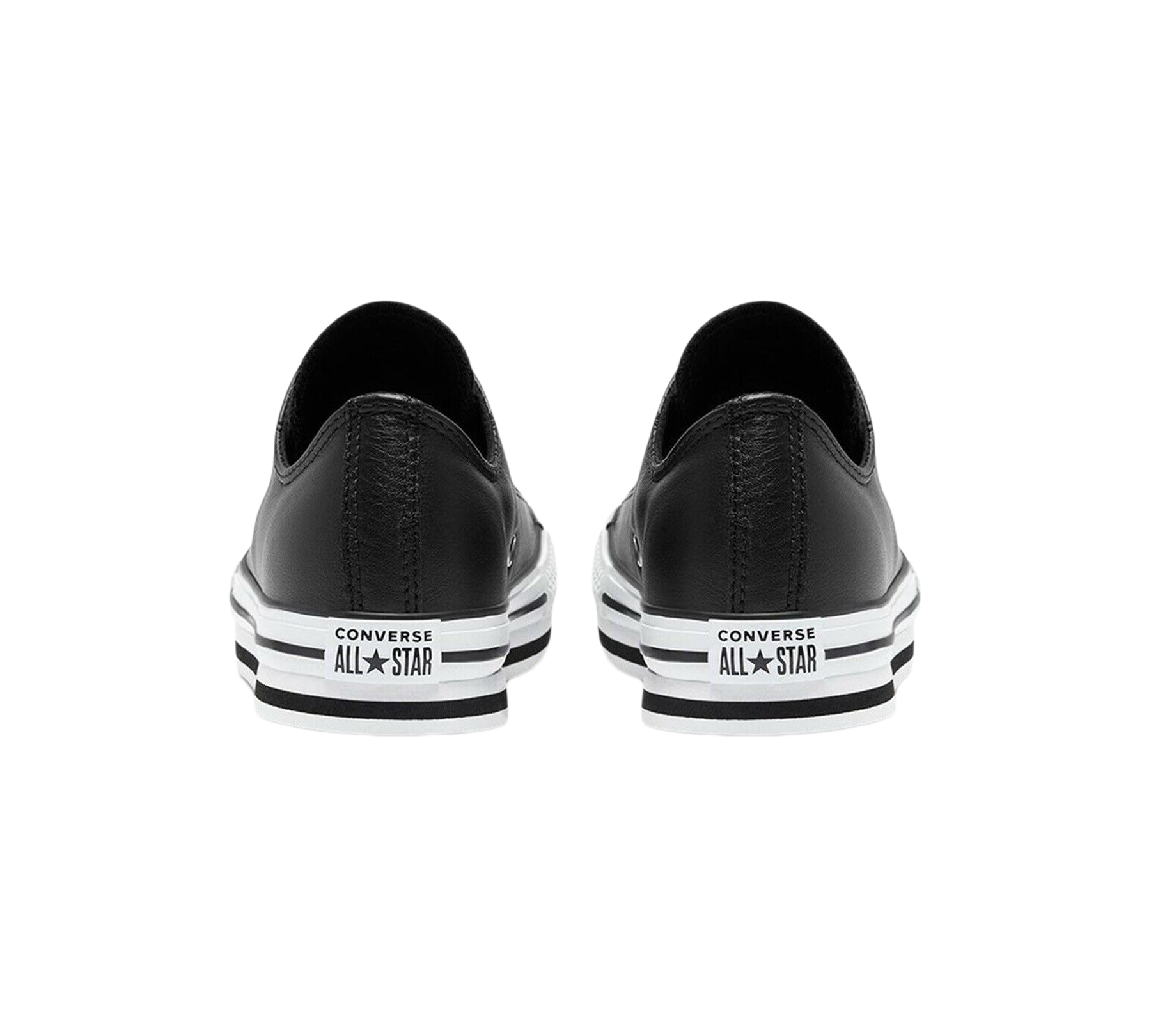 Converse Big Kids Leather Black Junior UK 10-13/1-5.5