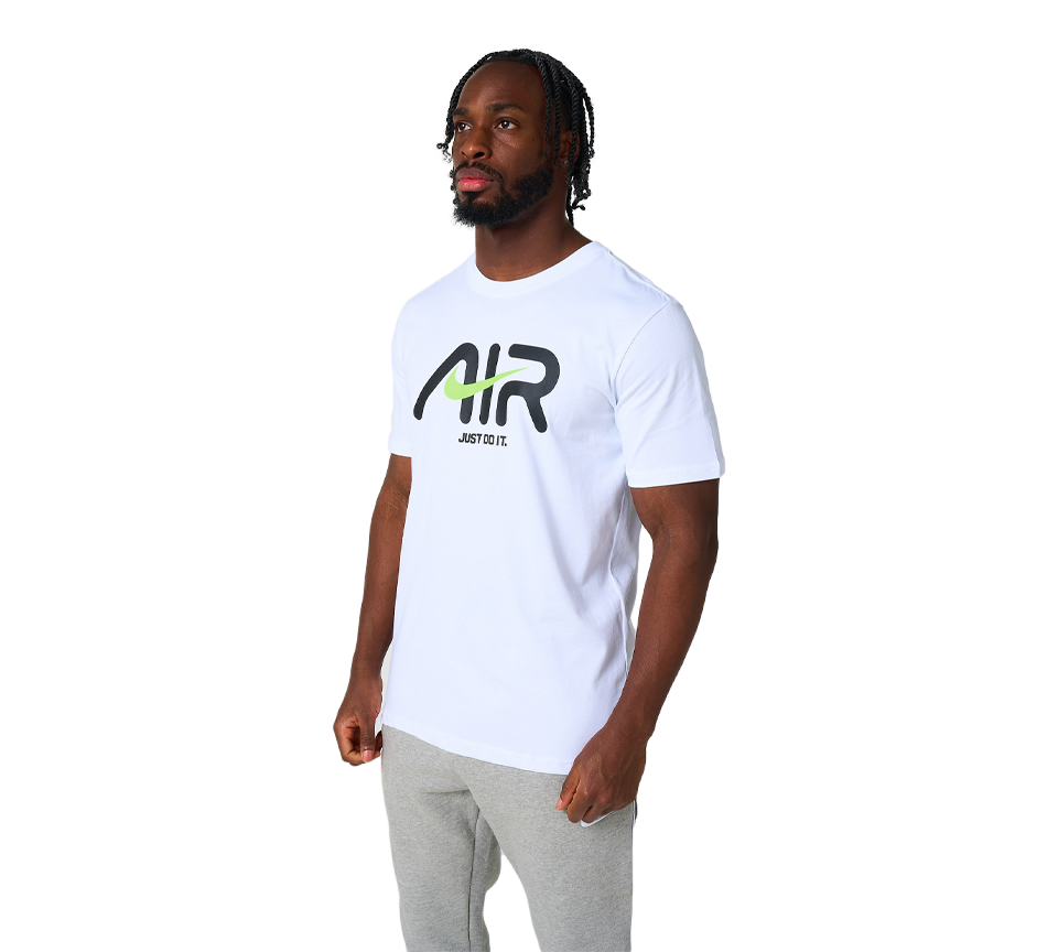 Nike Air Swoosh T Shirt Mens Casual Black and White Crew Neck Short Sleeve Tee UK S-2XL
