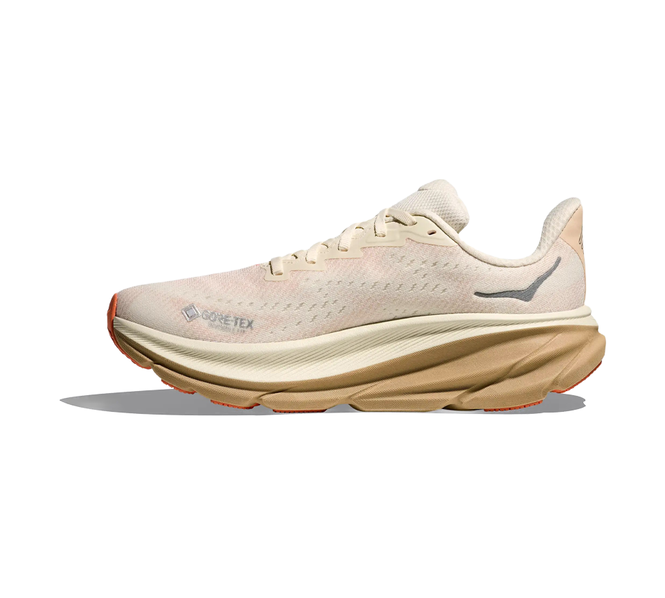 Hoka Clifton 9 Gore Tex Khaki Egg Shell Womens Shoes - UK 4-5