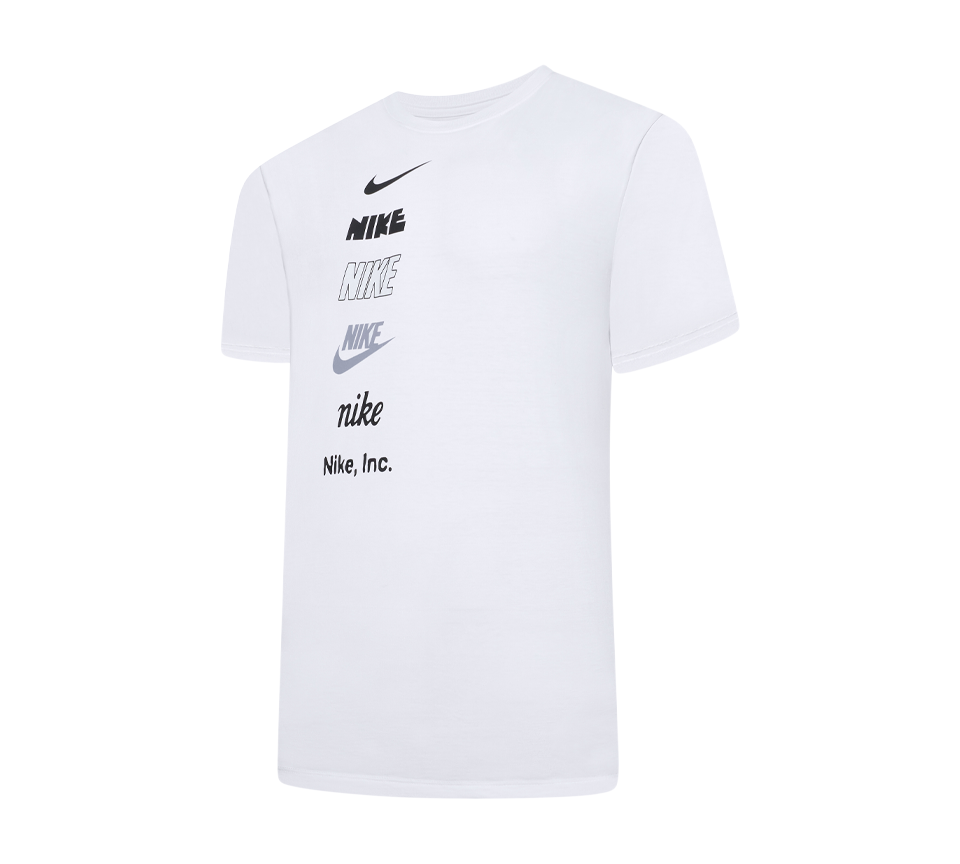 Nike Stack Logo Tee Mens Black and White Short Sleeve Crew Neck T-Shirt UK S-2XL