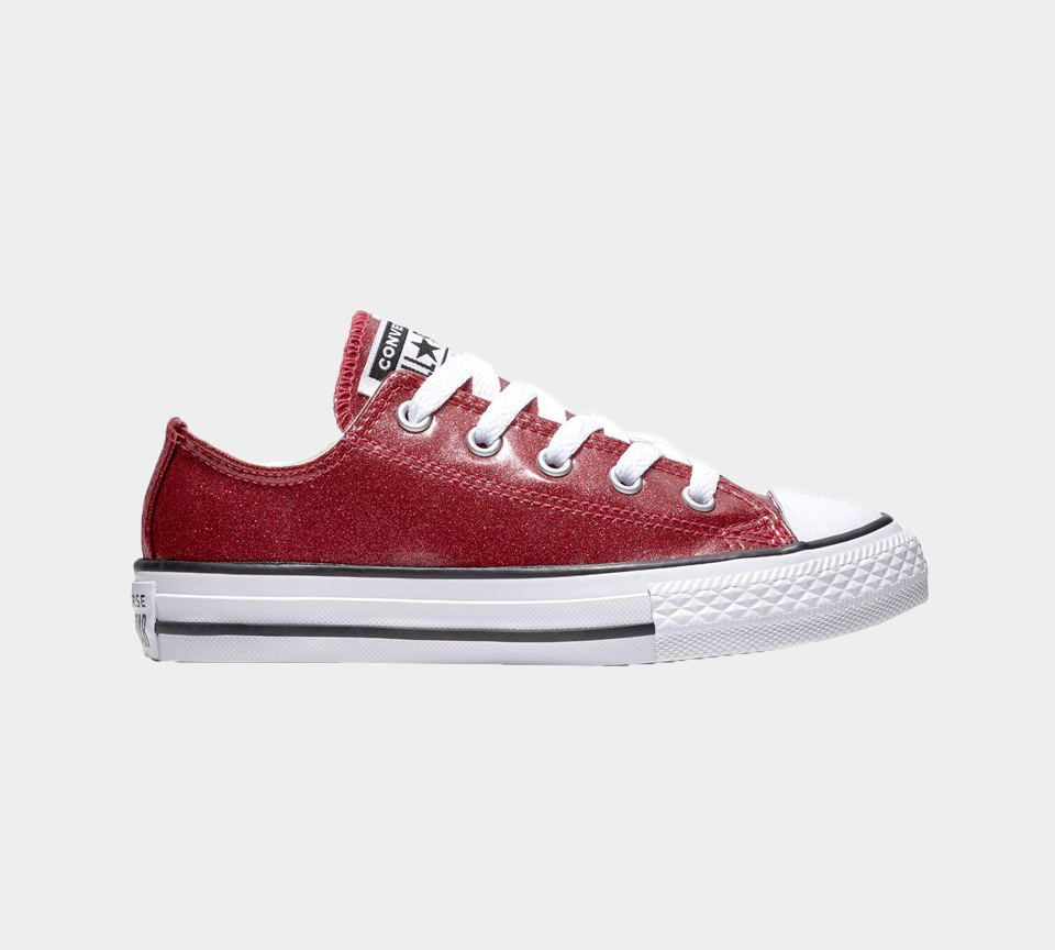 Converse Chuck Taylor All Star Ox Girls Trainers Pink Glitter UK 10-13/1-5